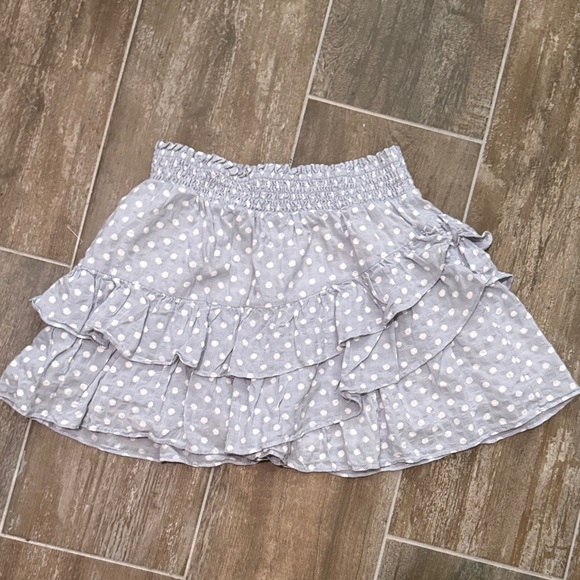 The Shirt by Rochelle Behrens Gray Polka Dot Mini Skirt - Picture 3 of 9